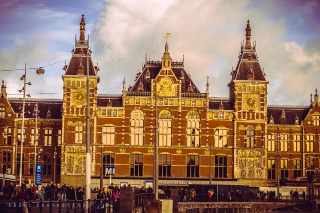 Amsterdam, Vintage building, Street Photography, Netherlands, Day tour in Amsterdam, Amsterdam Central, Train Station