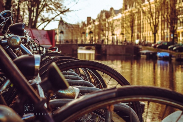 Amsterdam, Vintage building, Street Photography, Netherlands, Day tour in Amsterdam, Bicycle Parking, Grand Canal