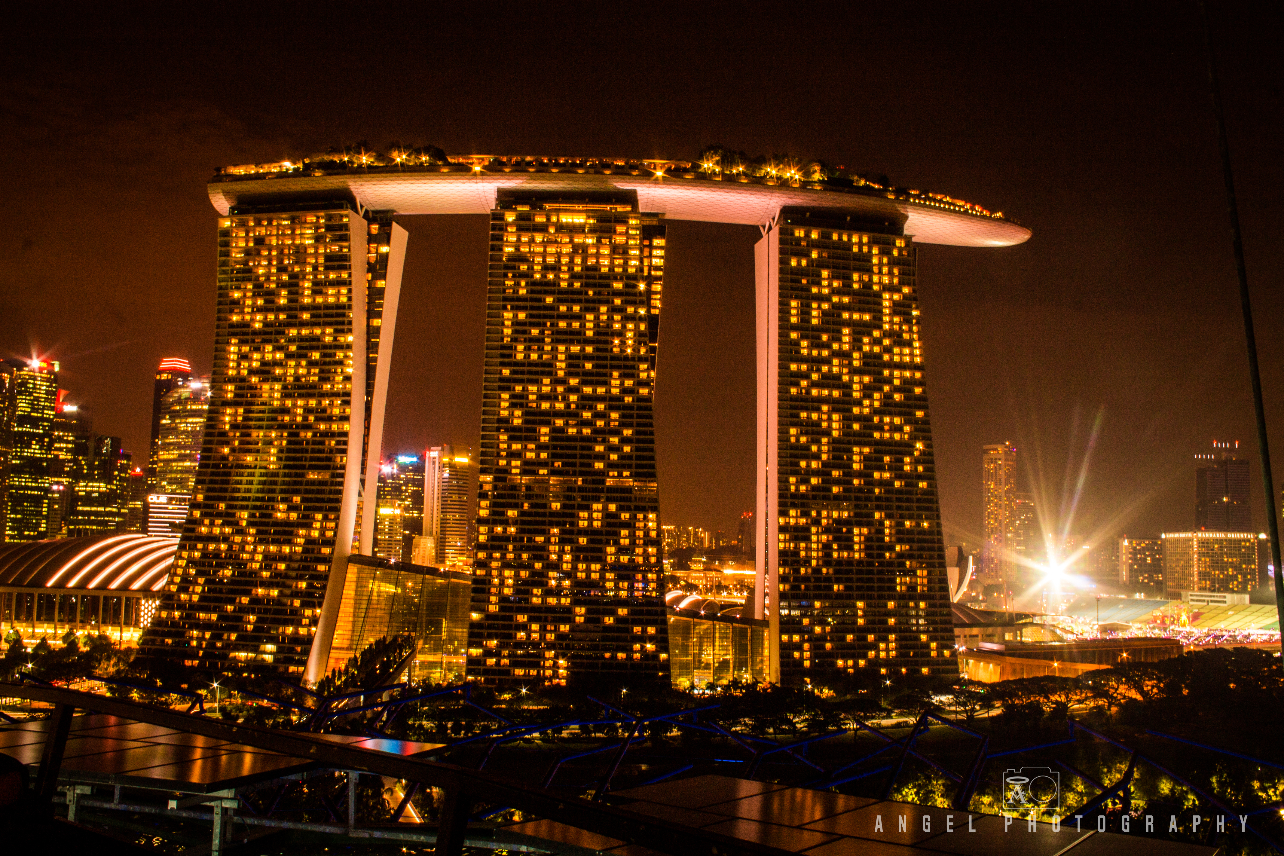 Marina bay sands, Night in Singapore, Singapre cityscape