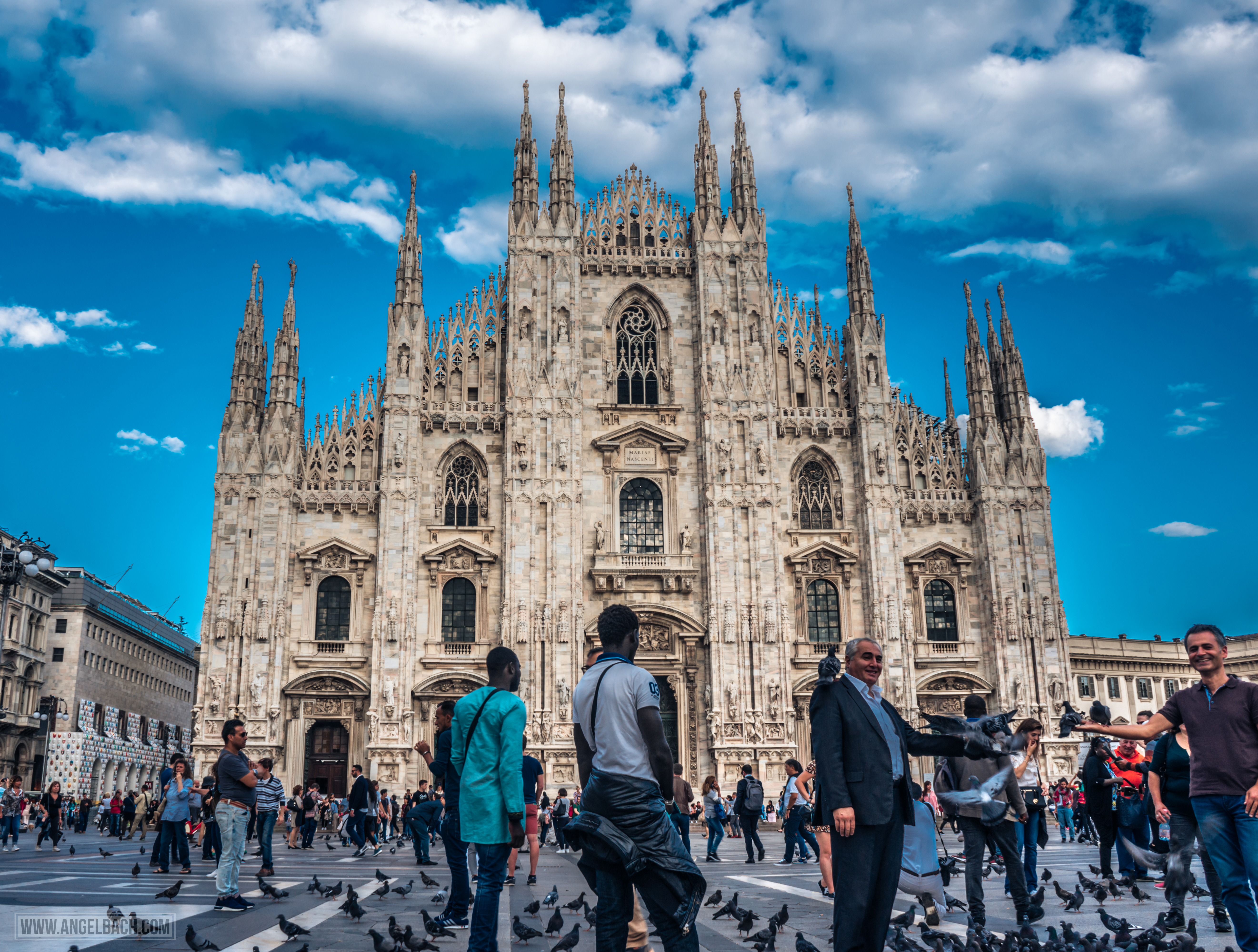 Milan, Duomo Cathedral, Church, Architecure, Photography, Front View, Cloudscape Milan
