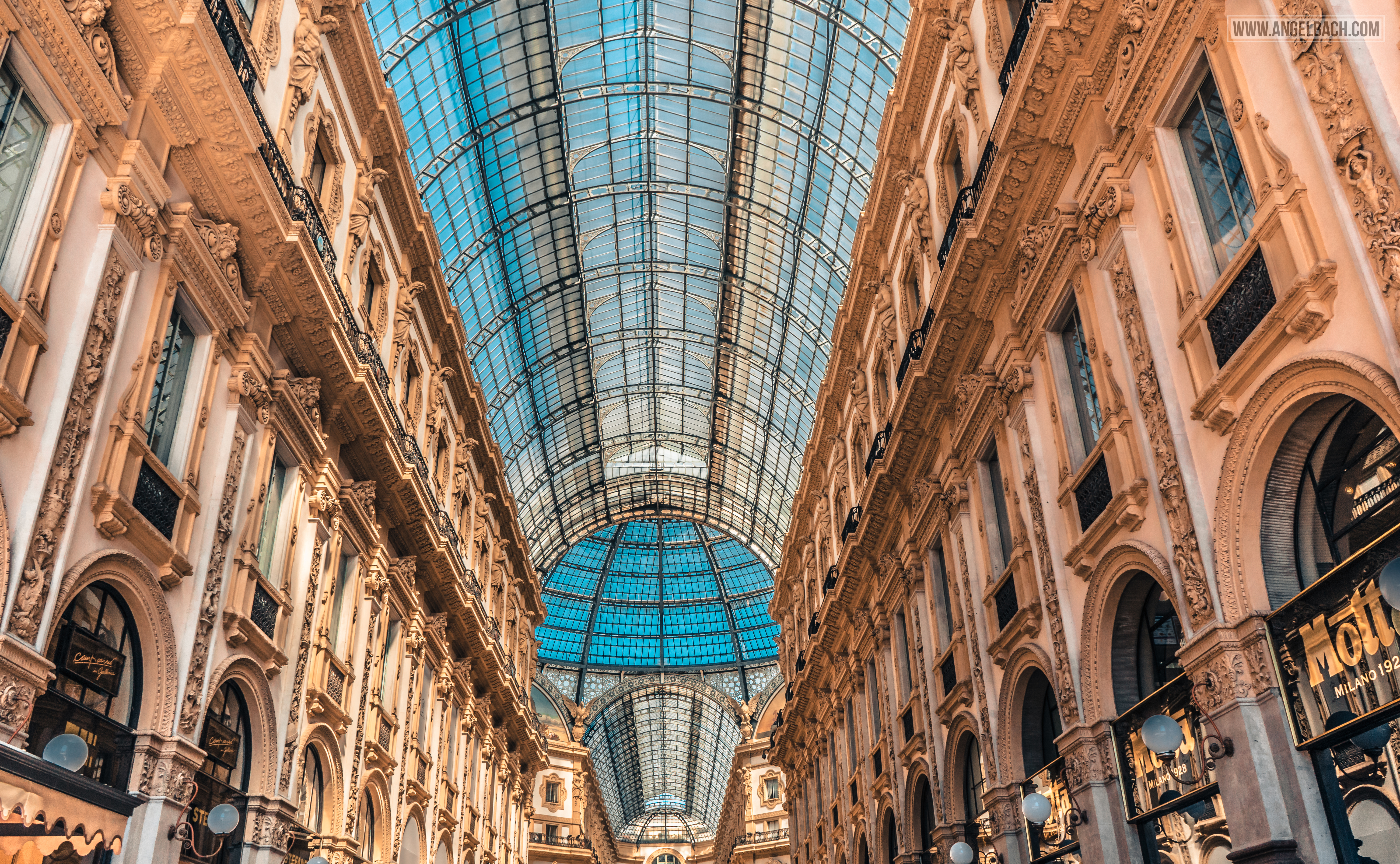 Galleria Vittorio Emanuele II, Milan, Mall, Shopping, Architecture, Cityscape, Building, leading lines