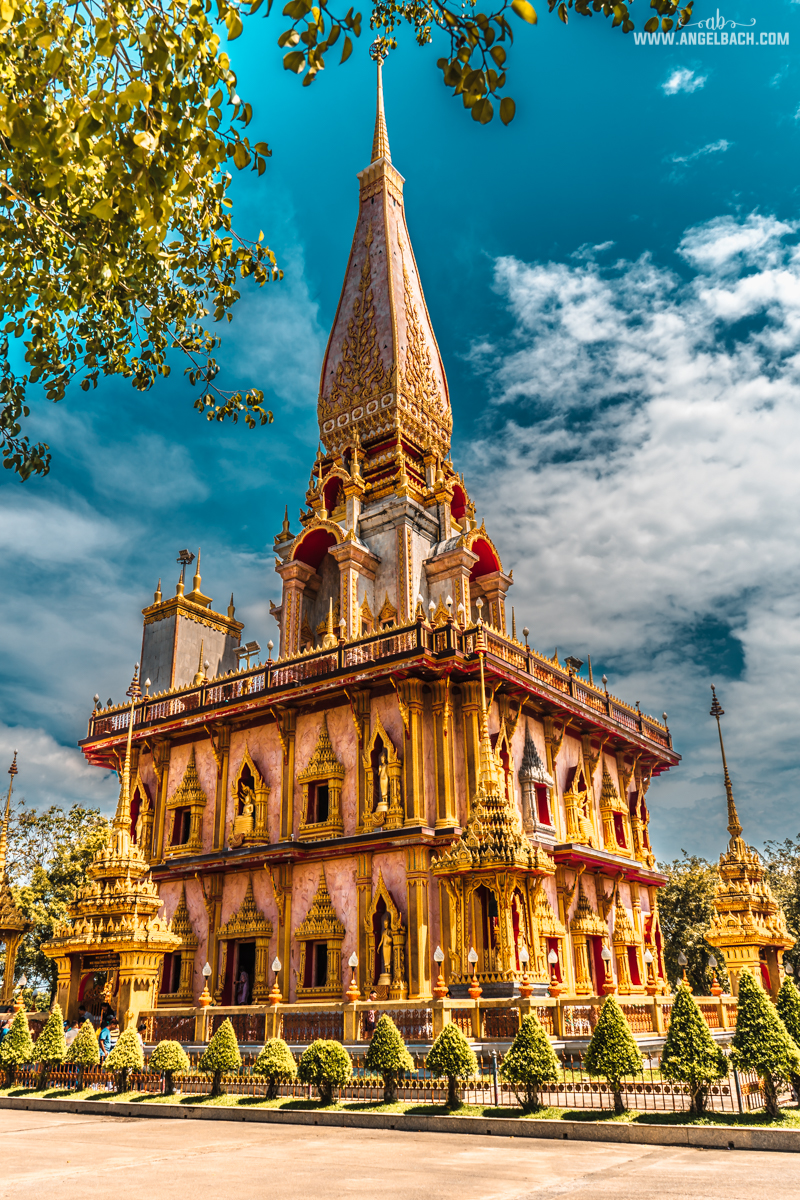 Wat Chalong Temple, Chalong Bay, Phuket, Photography, Buddha Temple, Buddhism HDR Photography